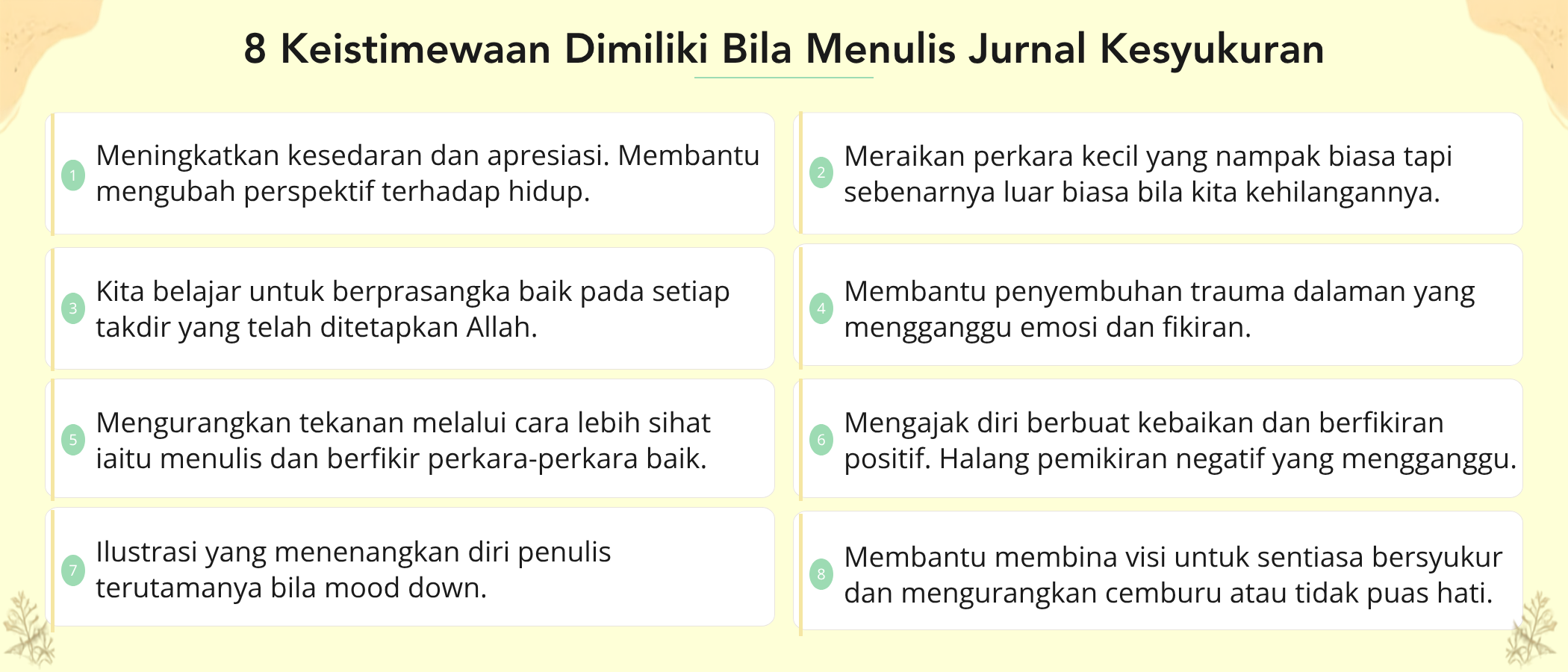 Keistimewaan menulis jurnal — Ekspresi Syukur