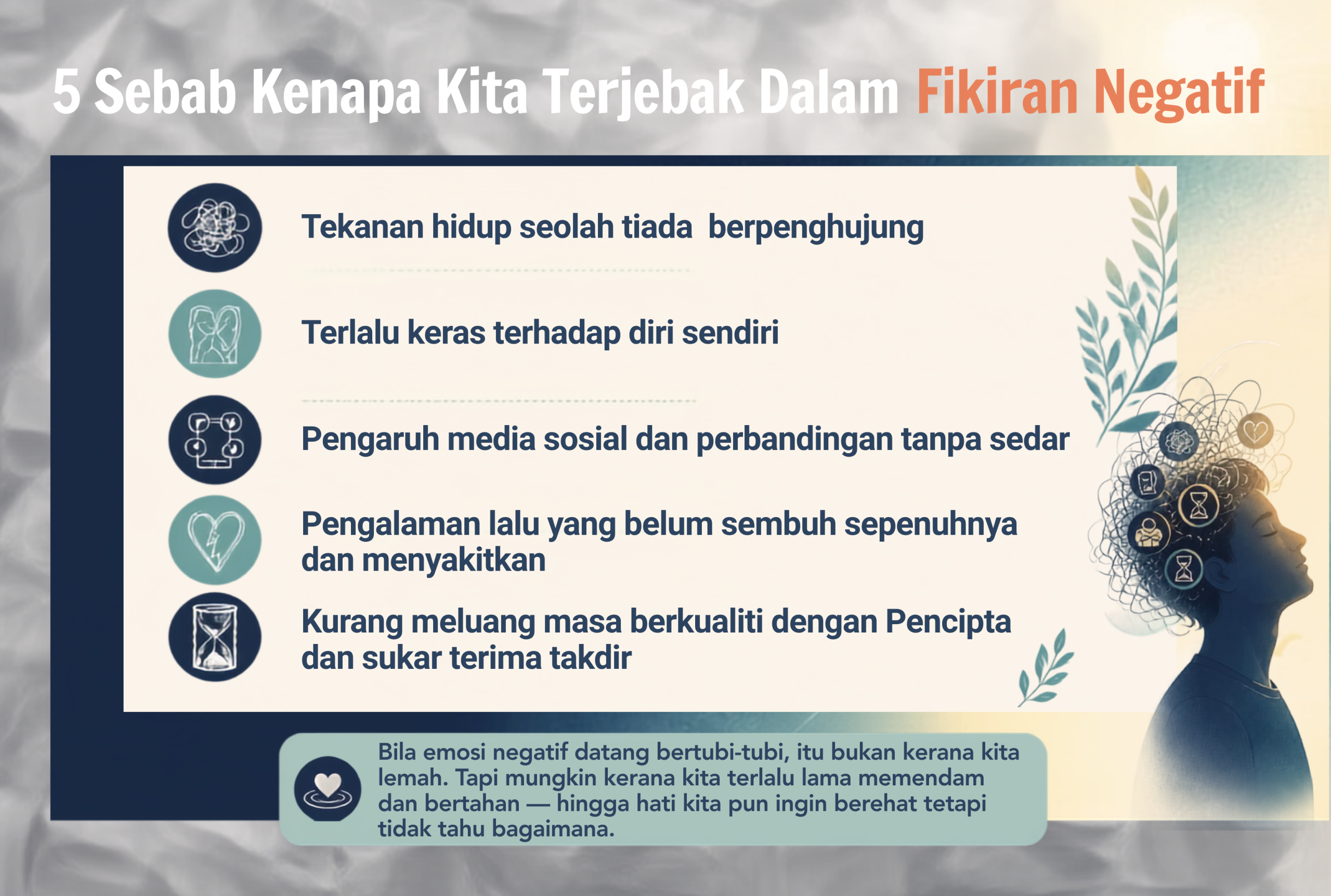 5 sebab kenapa kita fikir negatif — Ekspresi Syukur